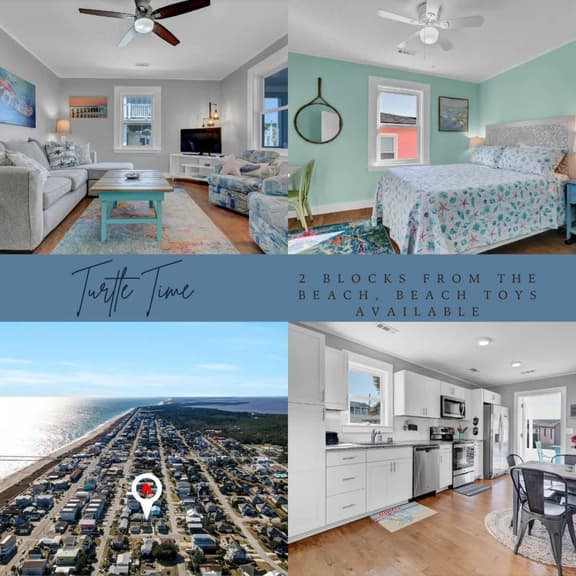 Turtle Time- Charming 3BR Getaway Near Kure Beach