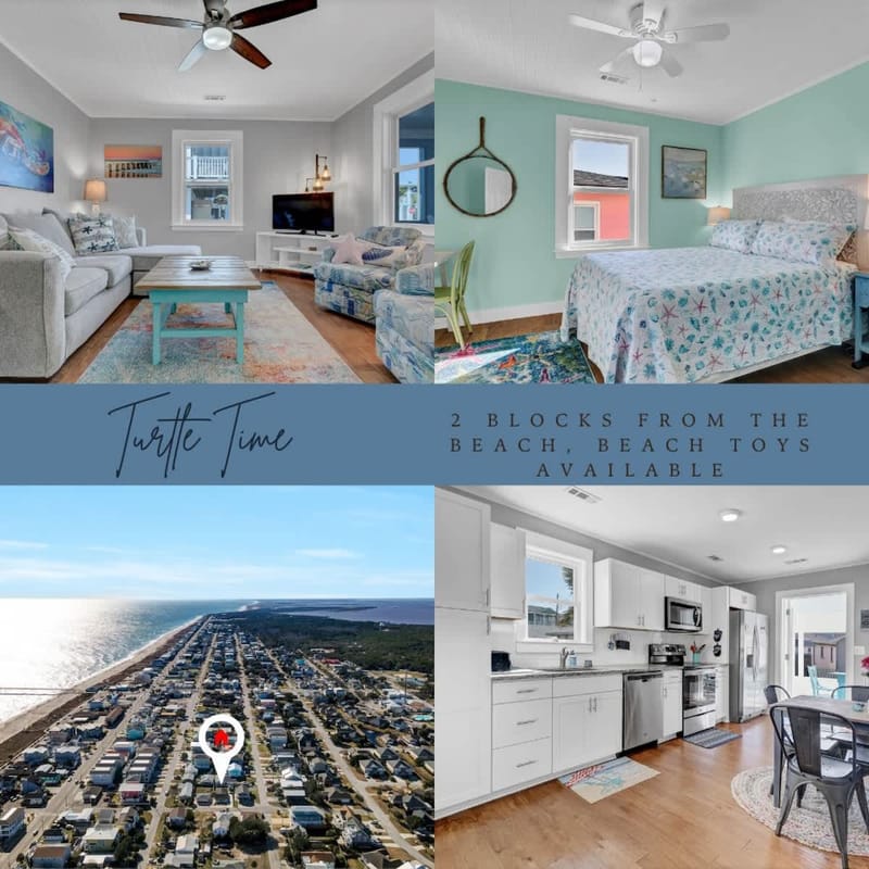 Turtle Time- Charming 3BR Getaway Near Kure Beach